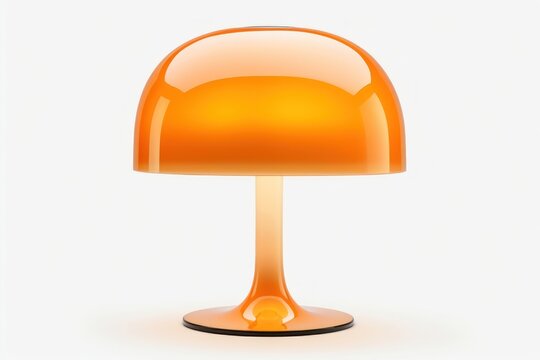 Lamp lampshade table white background.