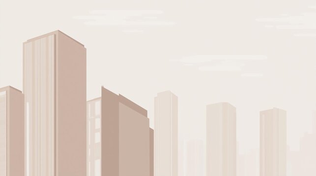 Minimalist City Skyline Silhouette Illustration Background