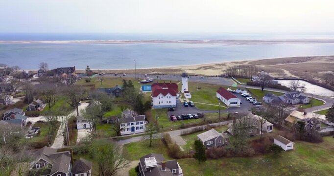 Aerial View of Chatham Lighthouse in Chatham Massachusetts