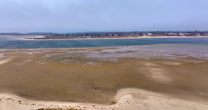 Aerial View of North Beach Island in Chatham Massachusetts