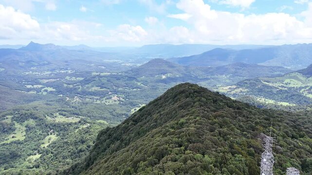 Panoramic View of Gondwana Rainforest and Ancient Caldera Slopes from Best Of All Lookout, Springbrook National Park