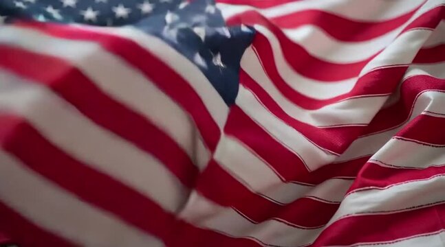 american flag in the breeze