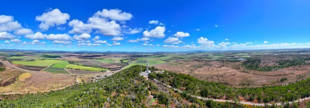Aerial panorama of Mt Inkerman Queensland, Australia