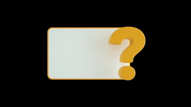 Yellow question mark text holder