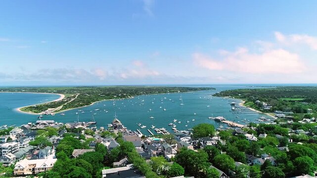 Aerial View of Chappaquiddick Point on Martha&rsquo;s Vineyard Massachusetts