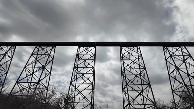 Train tressle bridge in Canada