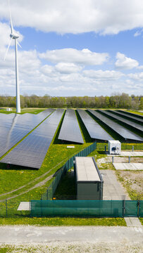 Battery Energy Storage at Solar and Wind Park