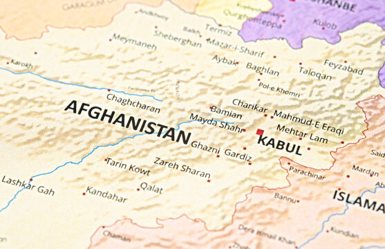 Detailed map of Afghanistan showing major cities and geographical features