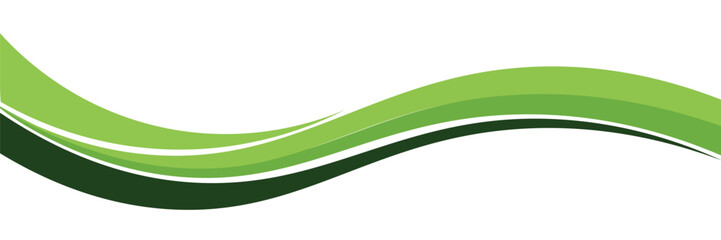 Abstract green banner background. Graphic design banner pattern background template with dynamic curve shapes © srebbek