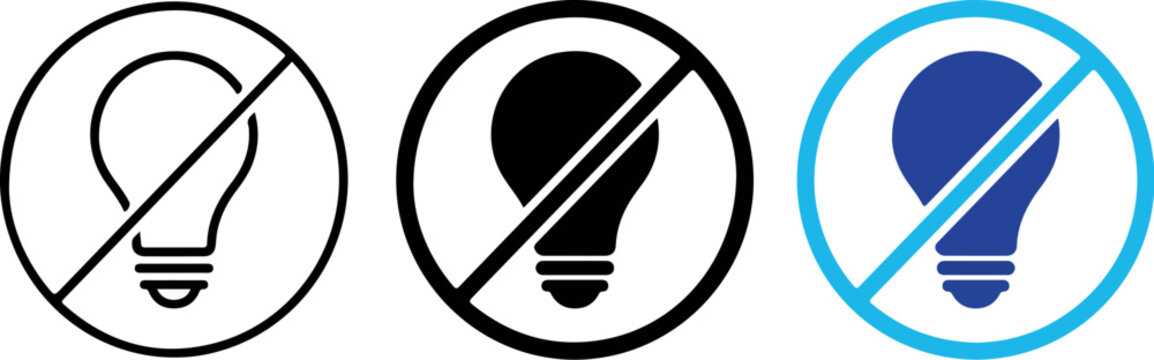 on light bulp icon set vector