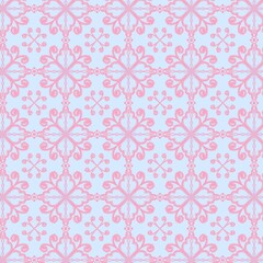 Fototapeta premium Elegant Pink Lace Ornament Seamless Pattern