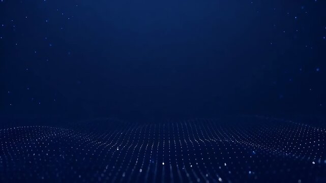 Digital Wave Background Representing Technology Concept,Cyber,Artificial Intelligence and Innovation-waving dots texture with glowing particles