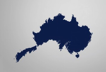 Silhouette map of New Zealand island nation on a plain light background, vector graphic © RYOTA IWASAKI