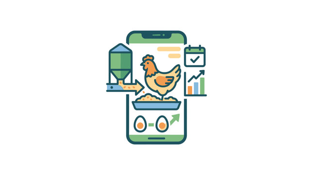 Chicken in a green incubator box.