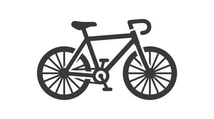Fototapeta premium Bicycle silhouette on white background.
