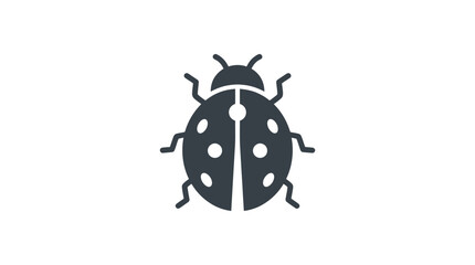 Black Ladybug Insect Closeup View. © Sulis