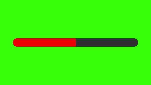 Zero to Full Progress Bar Animation with Green Screen | Loading Bar Motion Graphic | Chroma Key Overlay 4K