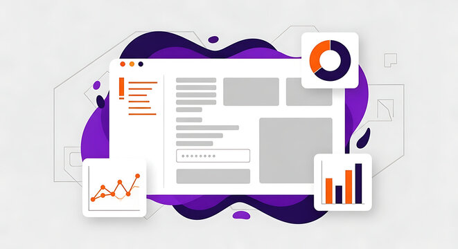 Dashboard interface with analytical charts and data visualization elements dashboard analytics business statistics visualization software interface information performance strategy analysis