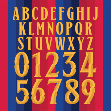 FC Barcelona 2026&ndash;2027 Font Vector Design
