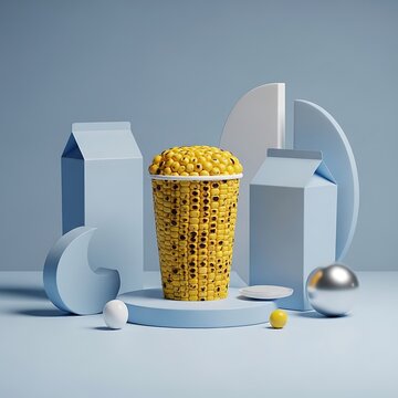 3d printer creating a yellow object with robotic parts on table
