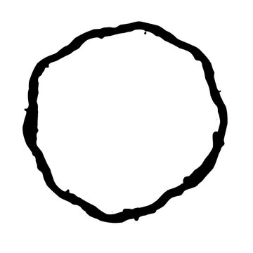 Hand drawn rough circle frame animation with ink texture