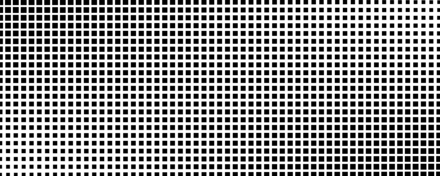 Grunge halftone gradient background. Faded grit noise texture. White and black sand wallpaper. Retro pixelated backdrop. Anime or manga style comic overlay. Vector graphic design textured template