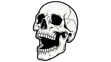 Obraz premium Skull with crossed bones graphic design.