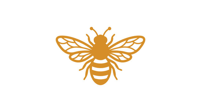 Yellow and black colored flying bee.