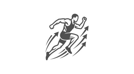 Obraz premium Man Running Fast in Sports Action.