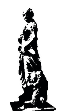 Pixel Art Statue Allegory of Peace Classical Sculpture with Olive Branch