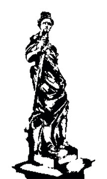 Pixel Art Statue Allegory of Justice Classical Sculpture Illustration