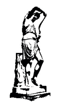 Pixel Art Diana Goddess Statue Black and White Vector