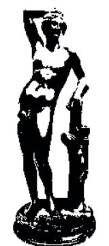 Pixel Art Statue of Apollo Lykeios Ancient Greek Sculpture Illustration