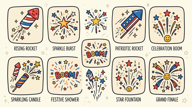 Fireworks explode in vibrant colors at a festive celebration event outdoors at night