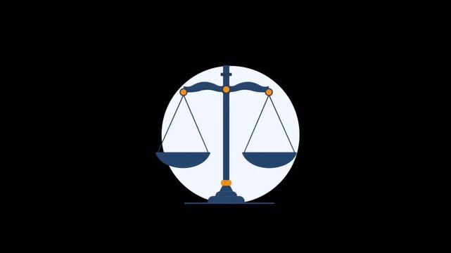 Animated Scales of Justice Icon - Transparent