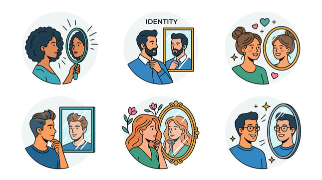 Self-discovery and Identity Exploration Through Mirrors - Diverse People