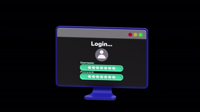 Website Login Security Interface
