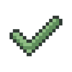 Fototapeta premium PNG Pixelated green checkmark icon