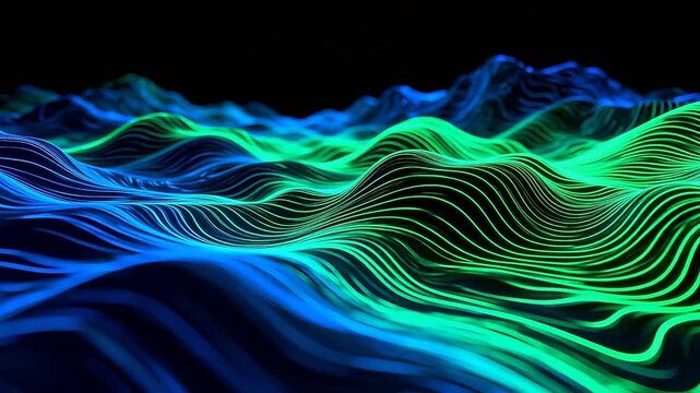 Abstract colorful wave patterns