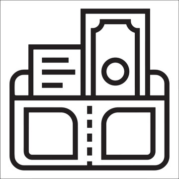 Computer Store Icon with Doorway, Monitor Windows, and Clipboard Symbol, Simple Black Outline for Ui Design