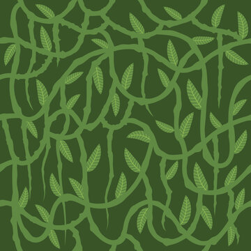 Rainforest Jungle Seamless Pattern Design vector