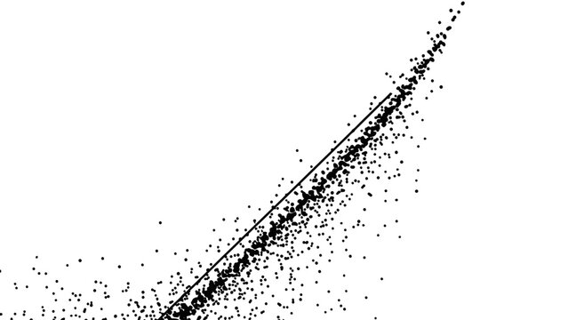 Abstract Data Scatter Plot with Exponential Trend Line