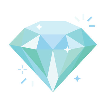 Sparkling aquamarine gemstone with geometric facets and subtle light effects, representing luxury and value.