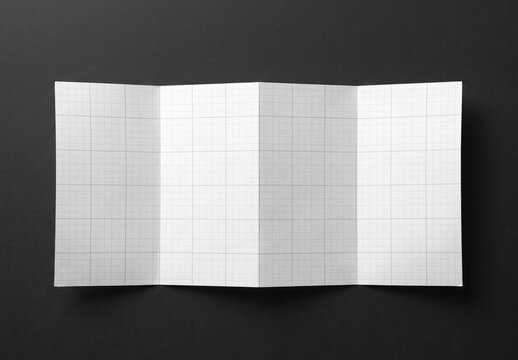 Four Accordion Flyer Open Mockup