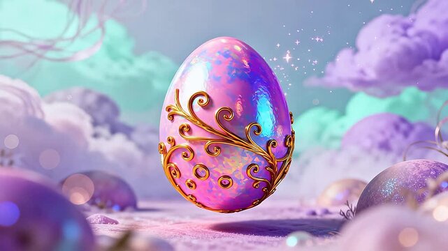 Glowing ornate egg in fantasy setting