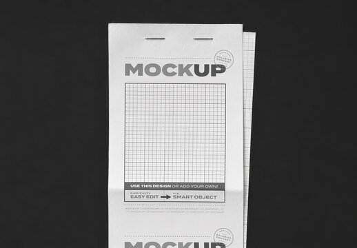 Ticket Receipt Clip Staple to Another Mockup
