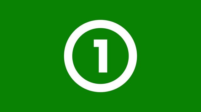 4k circular 13-second countdown timer 0 to 3 go loop, minimalist progress bar animation on green screen for easy chroma key compositing