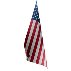 Obraz premium United States Flag Waving Perspective 3D Realistic Fabric hanging and iddle 4