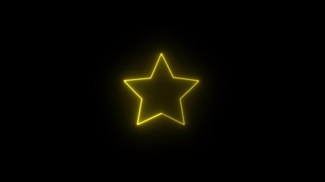 A glowing star hovering above symbolizes loyalty rewards, bonus points, Motion graphics make star more on a black background