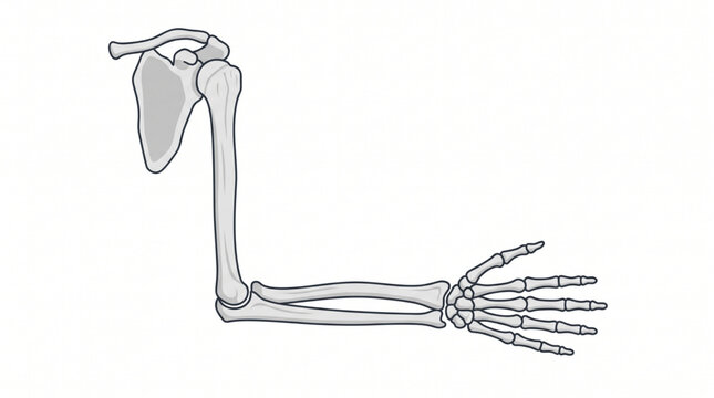 Human Arm Bones Anatomy Vector